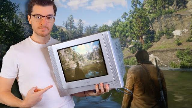 Red dead redemption 2 vs. a tiny crt Red dead redemption 2 vs. a tiny crt