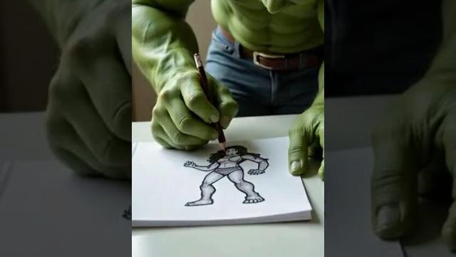 Ai generated hulk drawing with pencil Ai generated hulk drawing with pencil