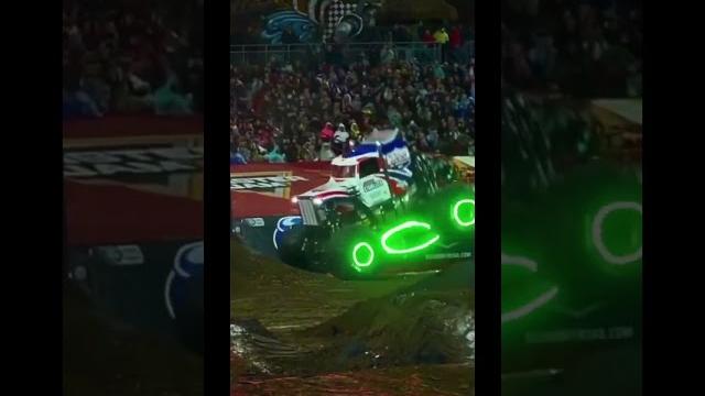 Monster jam semi truck backflip #monsterjam #backflip Monster jam semi truck backflip #monsterjam #backflip