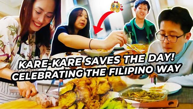 Life in korea | filipino style dinner for my family | unexpected reaction on kare-kare!!! | #pmsk Life in korea | filipino style dinner for my family | unexpected reaction on kare-kare!!! | #pmsk