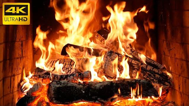 Fireplace serenity: crackling burning logs and gentle sounds for deep sleep and relaxation 4k Fireplace serenity: crackling burning logs and gentle sounds for deep sleep and relaxation 4k