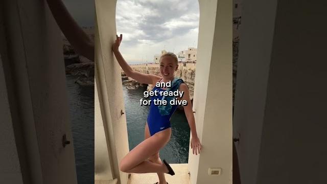 20m balcony dive at the italian seaside with molly carlson #shorts 20m balcony dive at the italian seaside with molly carlson #shorts