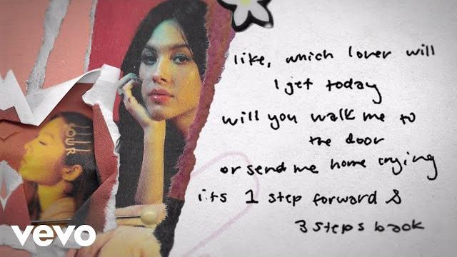 Olivia rodrigo - 1 step forward, 3 steps back (lyric video) Olivia rodrigo - 1 step forward, 3 steps back (lyric video)