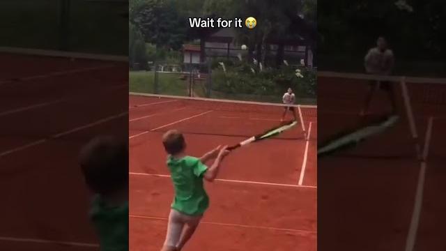 Oops *he is okay* (via the_kochta_tennis_family/ig) #shorts Oops *he is okay* (via the_kochta_tennis_family/ig) #shorts