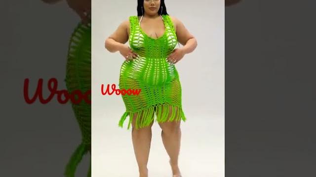 Glamorous models lifestyle curvy woman in green waterfall style. plus size women beauty fashion. Glamorous models lifestyle curvy woman in green waterfall style. plus size women beauty fashion.