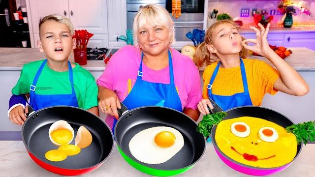 Vania mania kids cooking challenge with grandma + more kids videos Vania mania kids cooking challenge with grandma + more kids videos