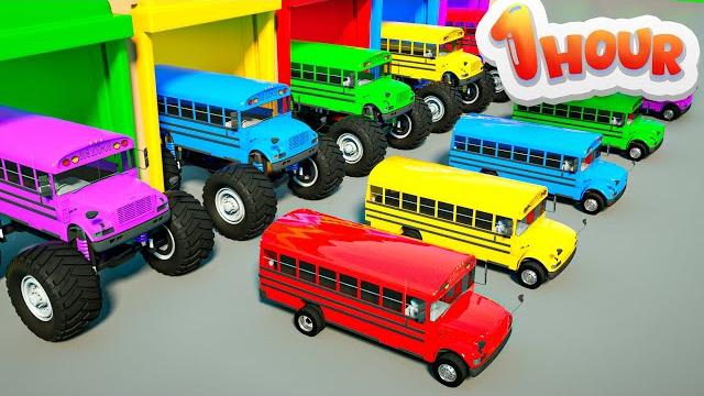 Wheels on the bus - monster trucks and soccer balls| finger family +more nursery rhymes & kids songs Wheels on the bus - monster trucks and soccer balls| finger family +more nursery rhymes & kids songs