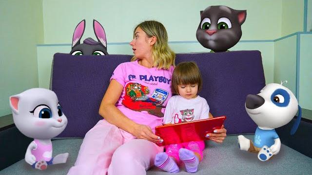 Арина играет в игру мой говорящий том и его друзья | ухаживаем за виртуальными питомцами Арина играет в игру мой говорящий том и его друзья | ухаживаем за виртуальными питомцами
