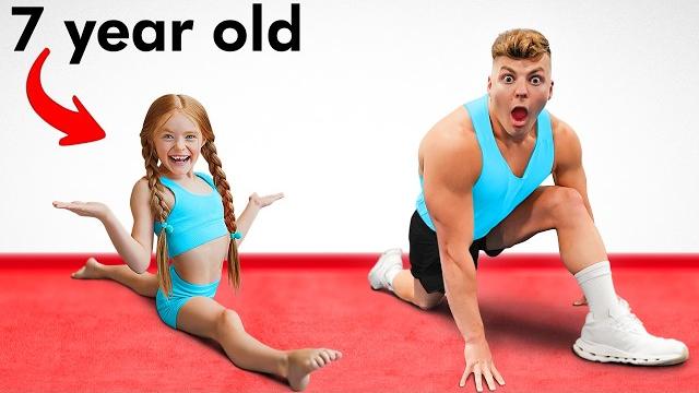 Kid vs adult extreme gymnastics challenge Kid vs adult extreme gymnastics challenge
