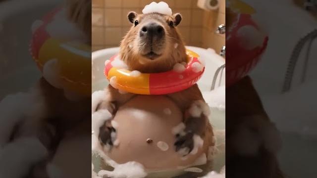 揉肚子真舒服呀! capybara: rubbing your stomach feels really comfortable!#capybara #funny #animals #カピバラさん 揉肚子真舒服呀! capybara: rubbing your stomach feels really comfortable!#capybara #funny #animals #カピバラさん