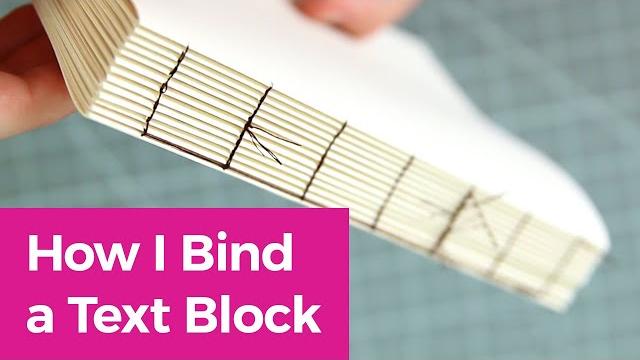 How to stitch a text block for case book binding How to stitch a text block for case book binding