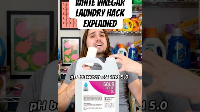 White vinegar laundry hack explained #laundry #science White vinegar laundry hack explained #laundry #science