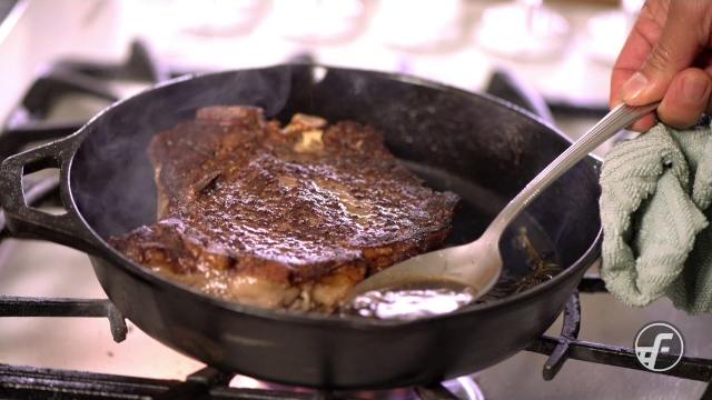 How to make pan seared butter-basted steak How to make pan seared butter-basted steak