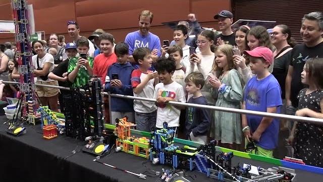 Lego great ball contraption at brickcon 2024 Lego great ball contraption at brickcon 2024