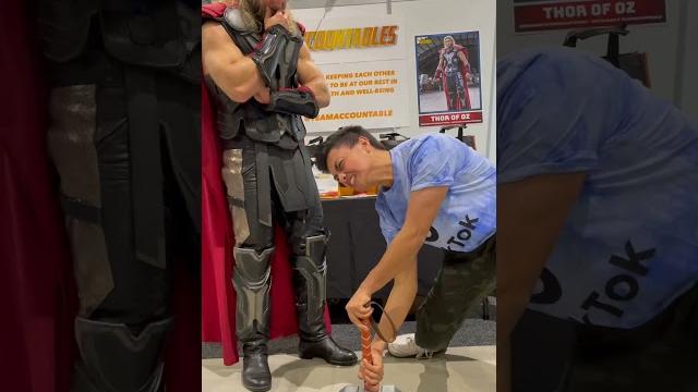 How much does thor hammer weigh #shorts How much does thor hammer weigh #shorts