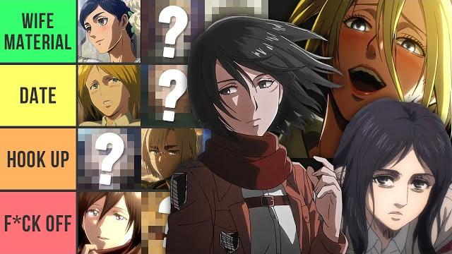 3 chads rank every attack on titan waifu 3 chads rank every attack on titan waifu