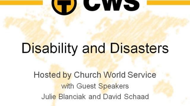 Disability and disaster april 22, 2014 Disability and disaster april 22, 2014