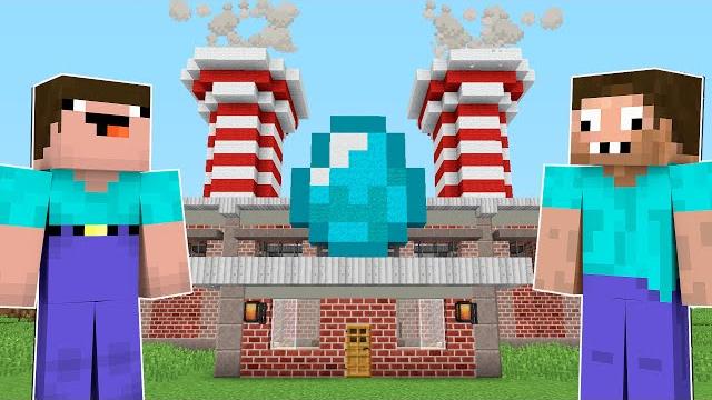 Нуб и про открыли завод алмазов в майнкрафт ! нубик и троллинг ловушка в minecraft дак плей Нуб и про открыли завод алмазов в майнкрафт ! нубик и троллинг ловушка в minecraft дак плей