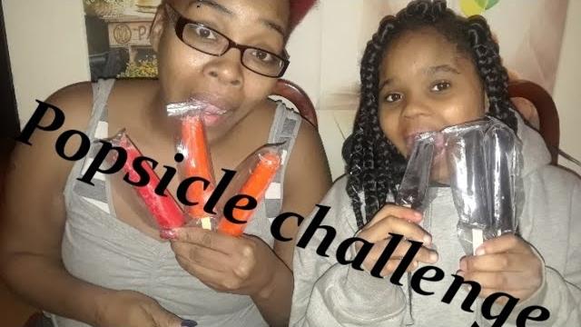 Popsicle challenge with my daughter Popsicle challenge with my daughter