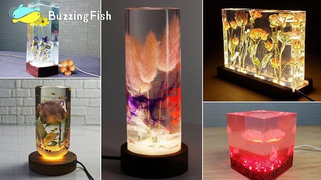5 most amazing epoxy resin lamps / flower in resin / resin art 5 most amazing epoxy resin lamps / flower in resin / resin art