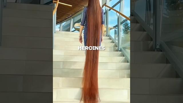 Real life rapunzel (8 feet hair) #facts #shorts Real life rapunzel (8 feet hair) #facts #shorts