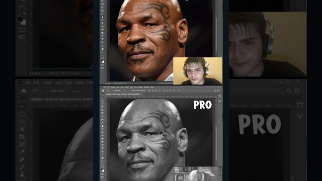 Removing tattoos (noob vs pro) #photoshop Removing tattoos (noob vs pro) #photoshop