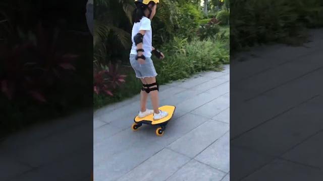 Wiggleboard standing play, downhill, turning, uphill, braking.3 wheel balance skateboard for kids Wiggleboard standing play, downhill, turning, uphill, braking.3 wheel balance skateboard for kids