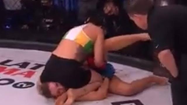 Insane women's mma submissions. headscissor, triangle choke, facesit kimora performed in the octagon Insane women's mma submissions. headscissor, triangle choke, facesit kimora performed in the octagon