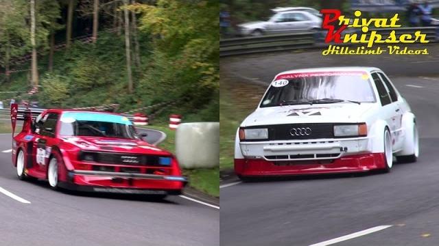 Amazing pure sound // british bergmonster audi quattro s1 & 80 fia hillclimb masters 2014 eschdorf Amazing pure sound // british bergmonster audi quattro s1 & 80 fia hillclimb masters 2014 eschdorf