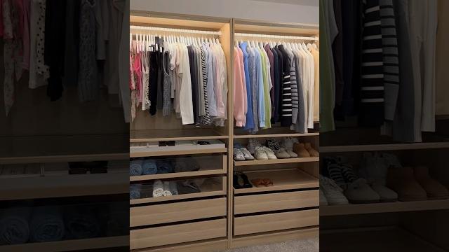 Fill my wardrobe with me! #asmr #satisfying #roommakeover #ikea #organization #aesthetic Fill my wardrobe with me! #asmr #satisfying #roommakeover #ikea #organization #aesthetic