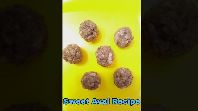Sweet aval recipe | healthy ladoo recipe | instant healthy snack with poha | inippu aval Sweet aval recipe | healthy ladoo recipe | instant healthy snack with poha | inippu aval