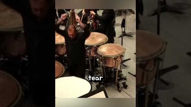 The timpani explosion was planned The timpani explosion was planned