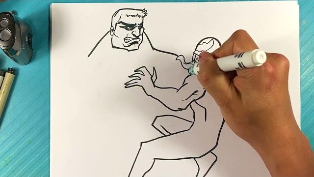 Amazing how to draw venom vs hulk Amazing how to draw venom vs hulk