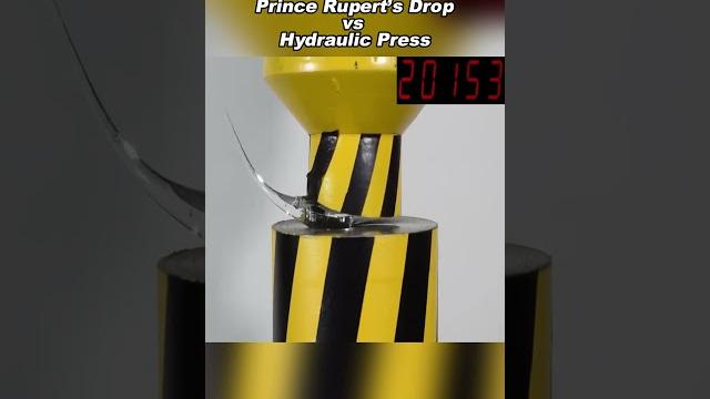 Prince rupert's drop vs hydraulic press Prince rupert's drop vs hydraulic press