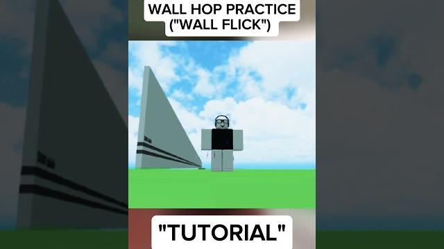 Hand cam - wall flick tutorial in wall hop practice #roblox Hand cam - wall flick tutorial in wall hop practice #roblox