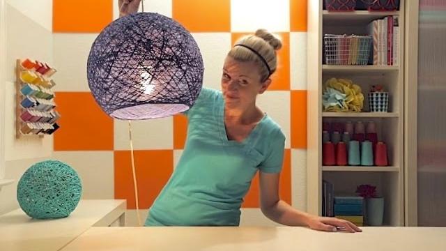 How to make a lampshade, lanterns, and yarn globes How to make a lampshade, lanterns, and yarn globes