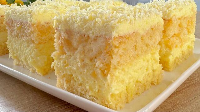 Easy pineapple cake recipe! cake that melts in your mouth - quick and delicious homemade cake! Easy pineapple cake recipe! cake that melts in your mouth - quick and delicious homemade cake!