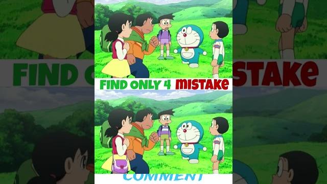 Doraemon find 4 differences #shortvideo #shorts Doraemon find 4 differences #shortvideo #shorts