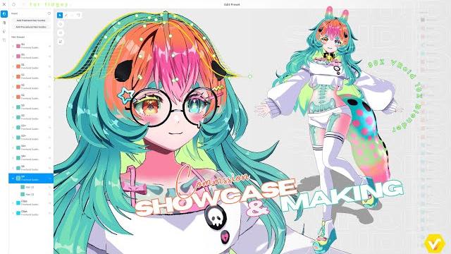 Colourful cel-shaded vroid model showcase | 3d speed sculpt making 【commission】for fidgey. Colourful cel-shaded vroid model showcase | 3d speed sculpt making 【commission】for fidgey.