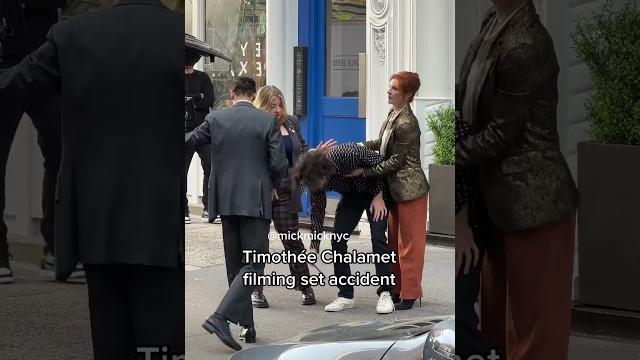 Kylie jenner new boyfriend, timothée chalamet, having a painful accident on nyc set ️🩹 Kylie jenner new boyfriend, timothée chalamet, having a painful accident on nyc set ️🩹