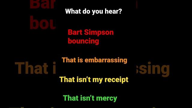 What do you hear? What do you hear?