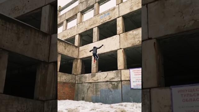 Паркур прыжок с большой высоты Паркур прыжок с большой высоты