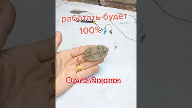 Снасть для рыбалки на карпа на 2 крючка / карпфишинг Снасть для рыбалки на карпа на 2 крючка / карпфишинг