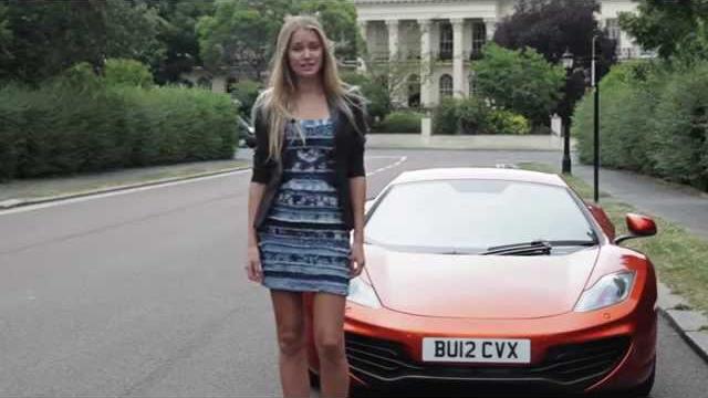 Girl driving her mclaren mp4 12c Girl driving her mclaren mp4 12c