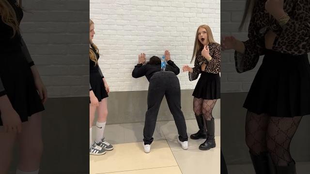 The bad boy surprised the girls The bad boy surprised the girls