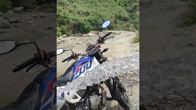 Free bike wash. #travel #nature #karnali Free bike wash. #travel #nature #karnali