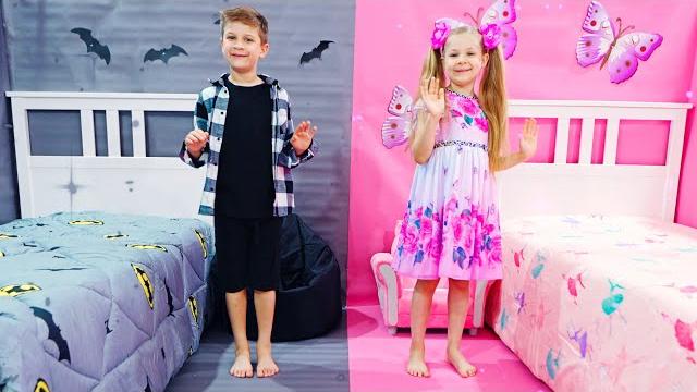 Pink vs black challenge by diana and roma Pink vs black challenge by diana and roma