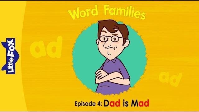 Word family _ad | word families 4 | dad is mad | phonics | little fox | animated stories for kids Word family _ad | word families 4 | dad is mad | phonics | little fox | animated stories for kids