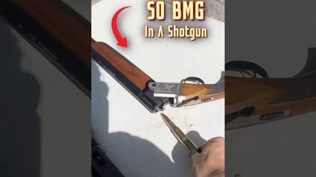 Shooting 50 bmg out of a shotgun? Shooting 50 bmg out of a shotgun?