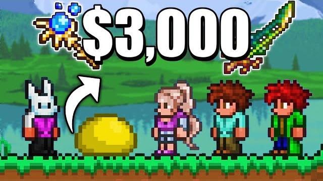 Terraria $3,000 race, but enemies drop random items.. Terraria $3,000 race, but enemies drop random items..
